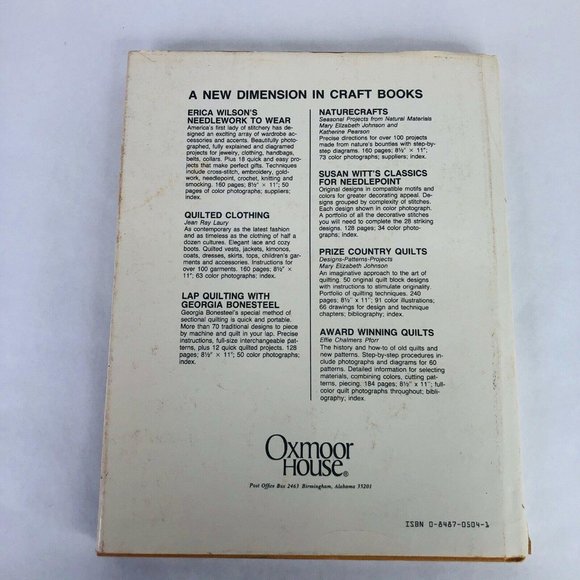 Erica Wilsons Quilts of America Hardcover Book Techniques & Patterns 1976 Oxmoor - Picture 8 of 11